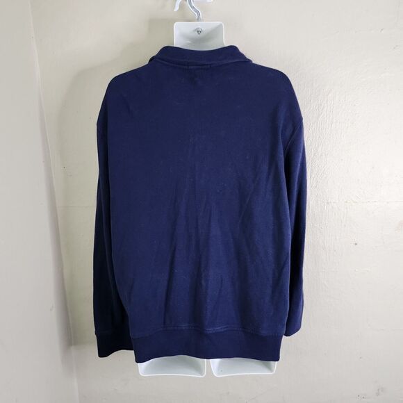 Ralph Lauren Polo Sweater Men XL Pullover Qaurter Zip PRL Gold logo French Navy - Picture 4 of 9